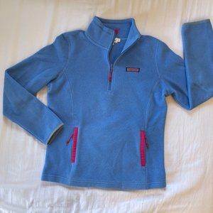 Vineyard Vines Light Blue 1/2-Zip Fleece Pullover Size S